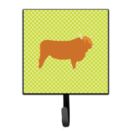 Carolines Treasures Highland Cow Green Leash or Key Holder BB7646SH4